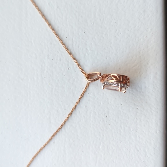 Rose Gold Tear Drop Necklace - Picture 3 of 7